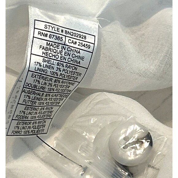 Steve Madden Women's Jessa Blazer Jacket White Black Size Medium NWT - Picture 7 of 8